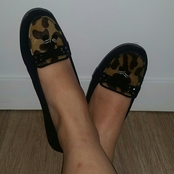 Stuart Weitzman animal print loafers Sz 5 - Picture 2 of 4